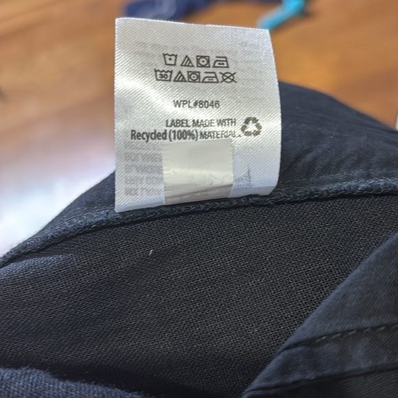 NWT women’s Black 100% linen drawstring pants wide leg. Sz M sustainable - Picture 10 of 11